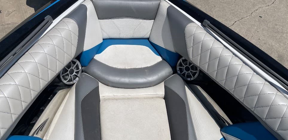 Performance boat original marine interior before custom upholstery